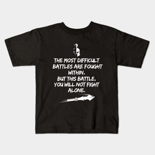 You will not fight this alone! Kids T-Shirt by mksjr